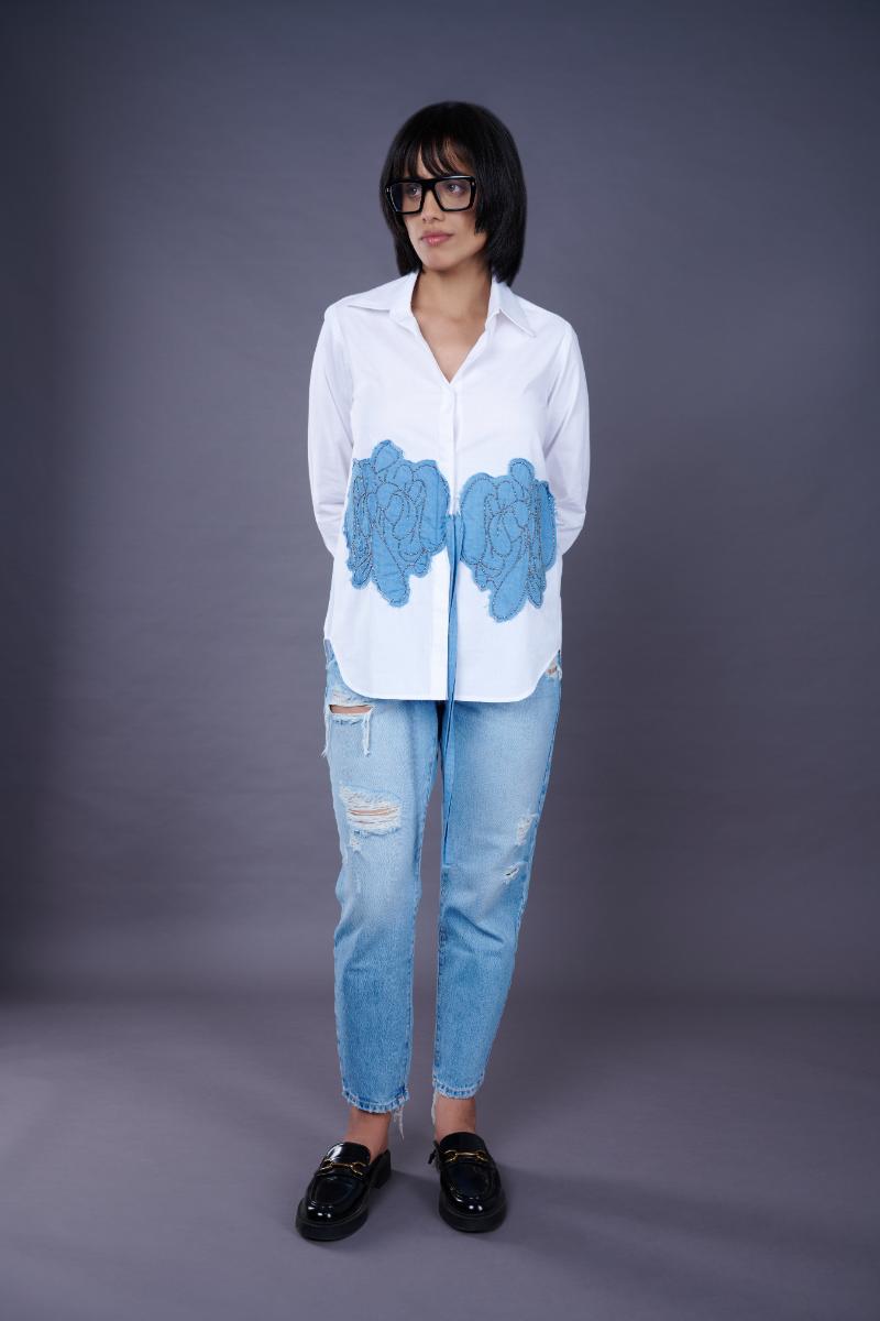 One not two Embroidered shirt