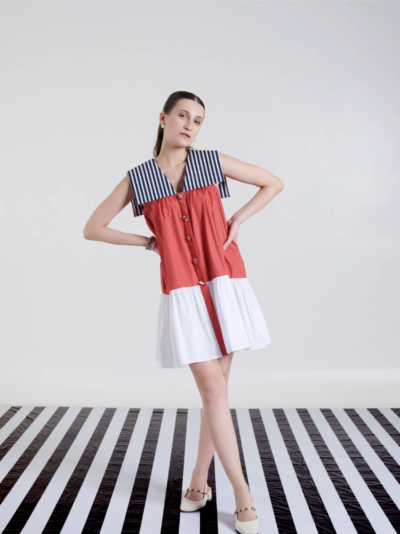 Flap Dress Terracotta