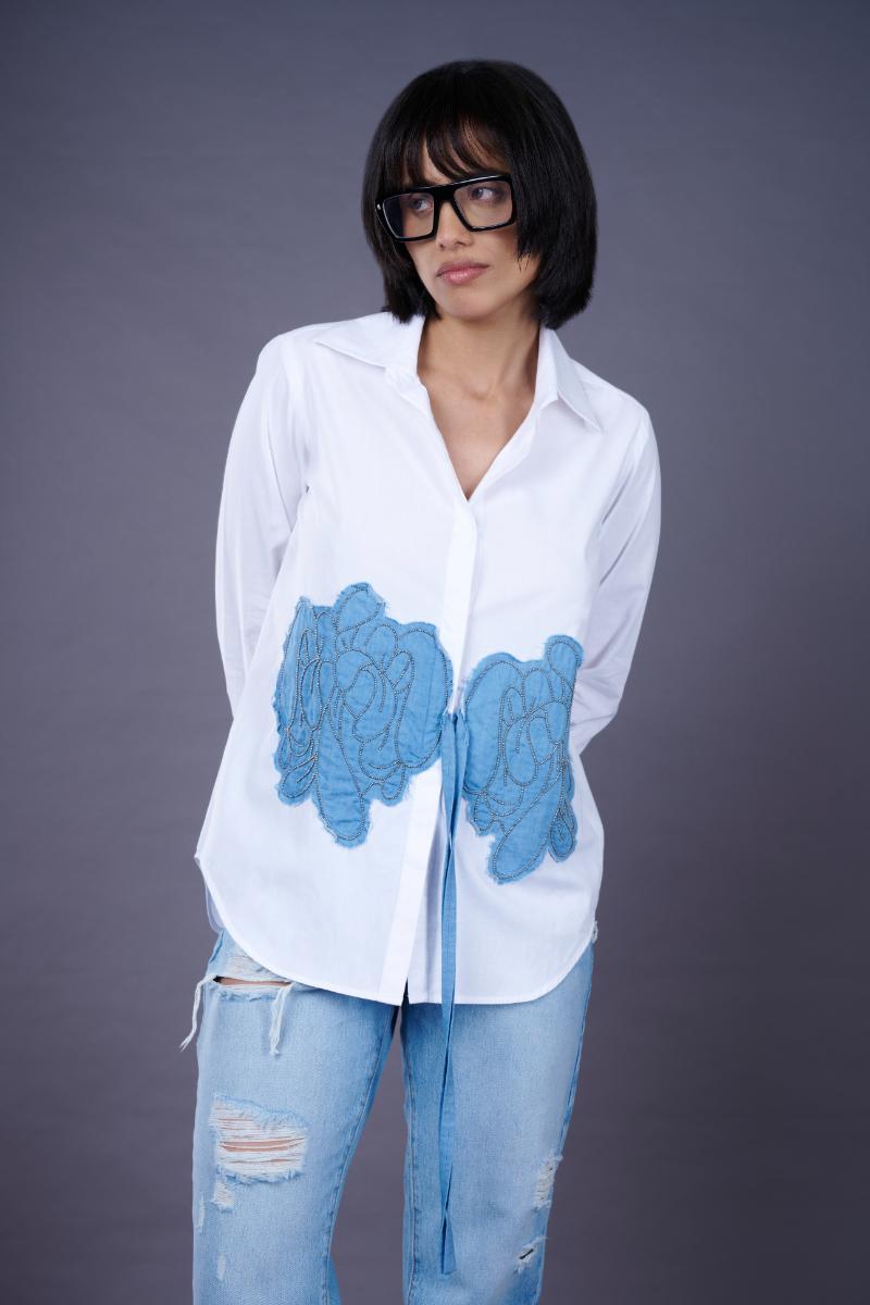 One not two Embroidered shirt